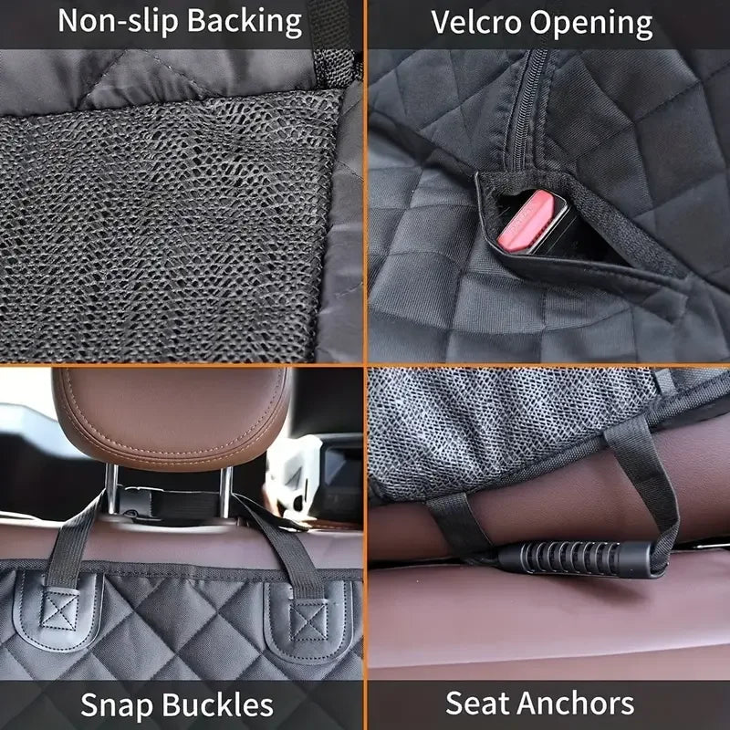 Advanced Car Seat Cushion, Rear Seat Car Seat Cover Protective Cover, Waterproof Bench Car Seat Cover, Anti-Slip Rear Seat Cover for Most Cars, Trucks, Suv, Black