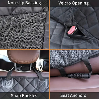 Advanced Car Seat Cushion, Rear Seat Car Seat Cover Protective Cover, Waterproof Bench Car Seat Cover, Anti-Slip Rear Seat Cover for Most Cars, Trucks, Suv, Black