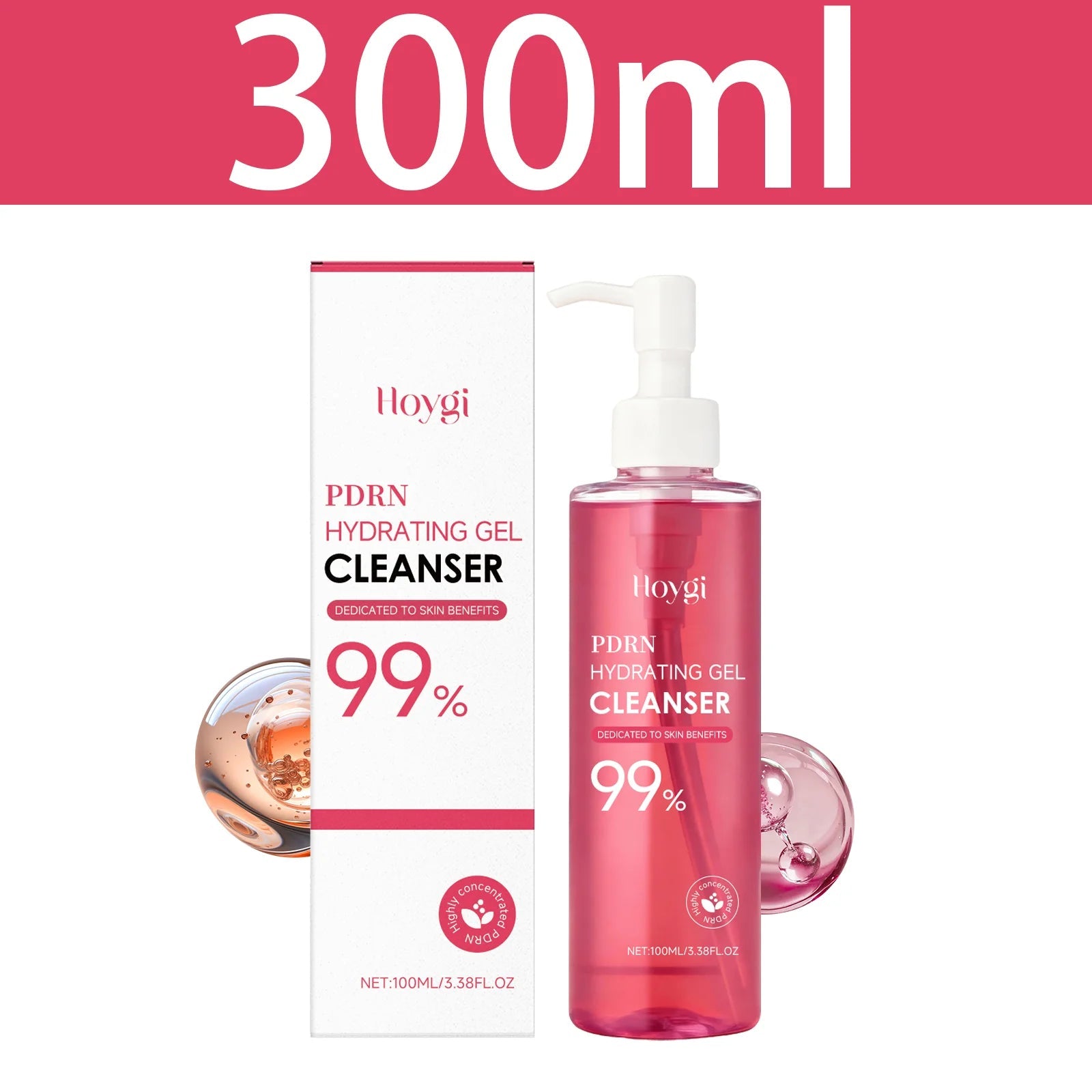 HOYGI Facial Cleansing Gel Oil Control Moisturizing Face Wash Anti-Acne Pore Refining Blackhead Remover Gentle Brightening Skin Halalzen