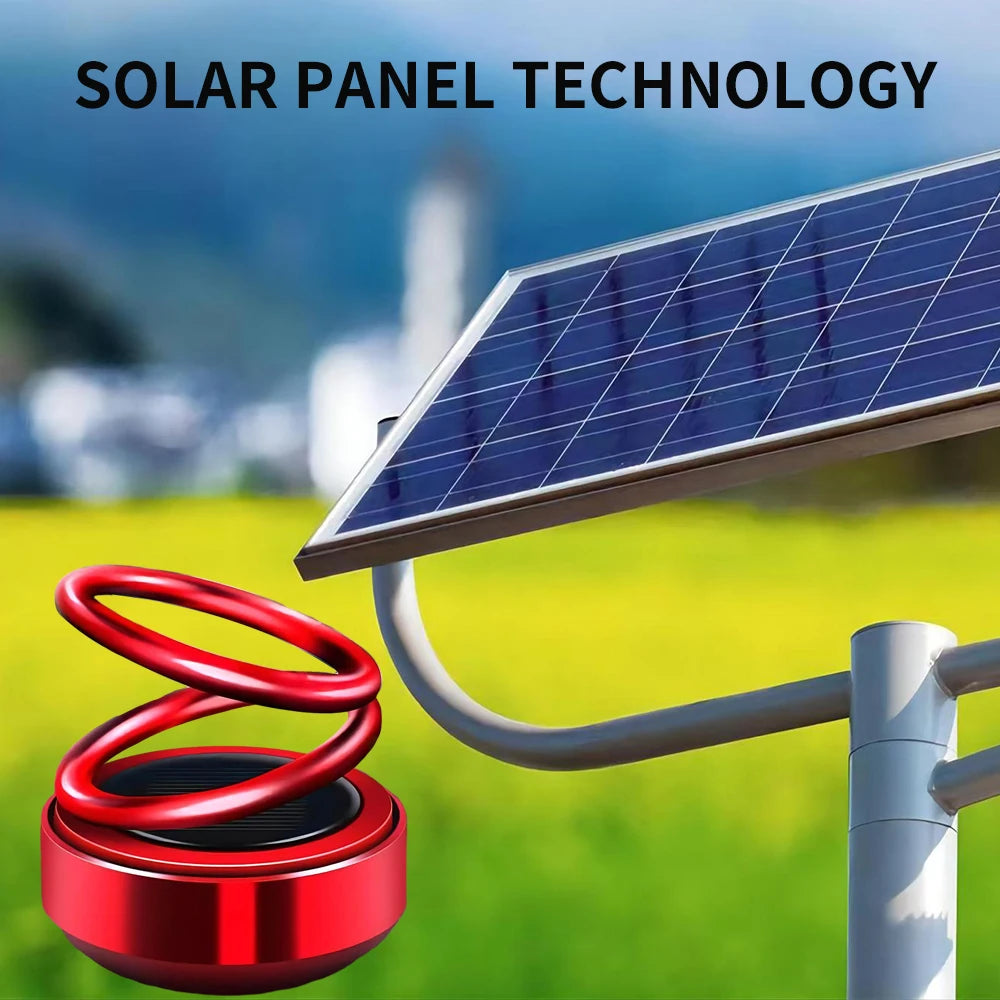 Solar Car Air Freshener 360℃ Rotation Perfume Fragrance Portable Kinetic Molecular Heater Car Interior Decor Accessories