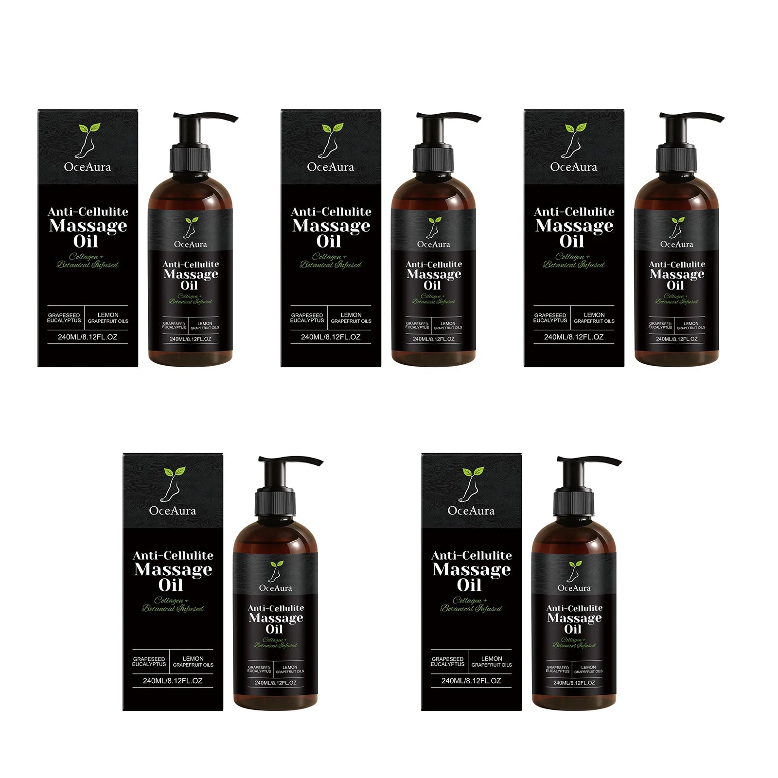 Collagen Anti-Cellulite Massage Oil Abdomen Thigh Firming Nourishing Dry Skin Glowing Soothing Revitalizing Tightening Body Oil