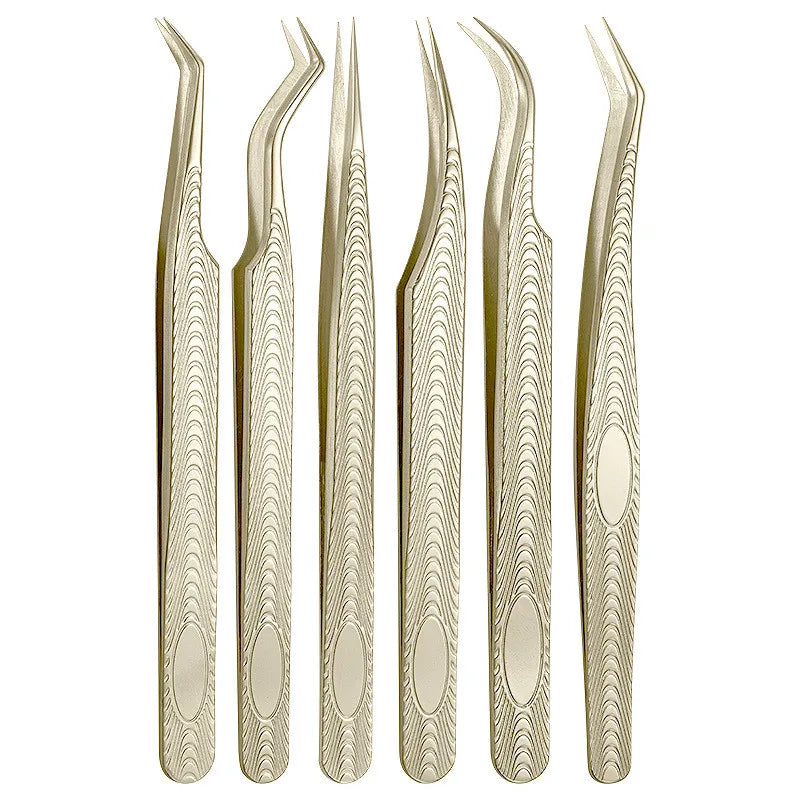 MARIA SASHA Tweezer Extension Eyelash Brush Stainless Steel Fiber Tips for Makeup Tools