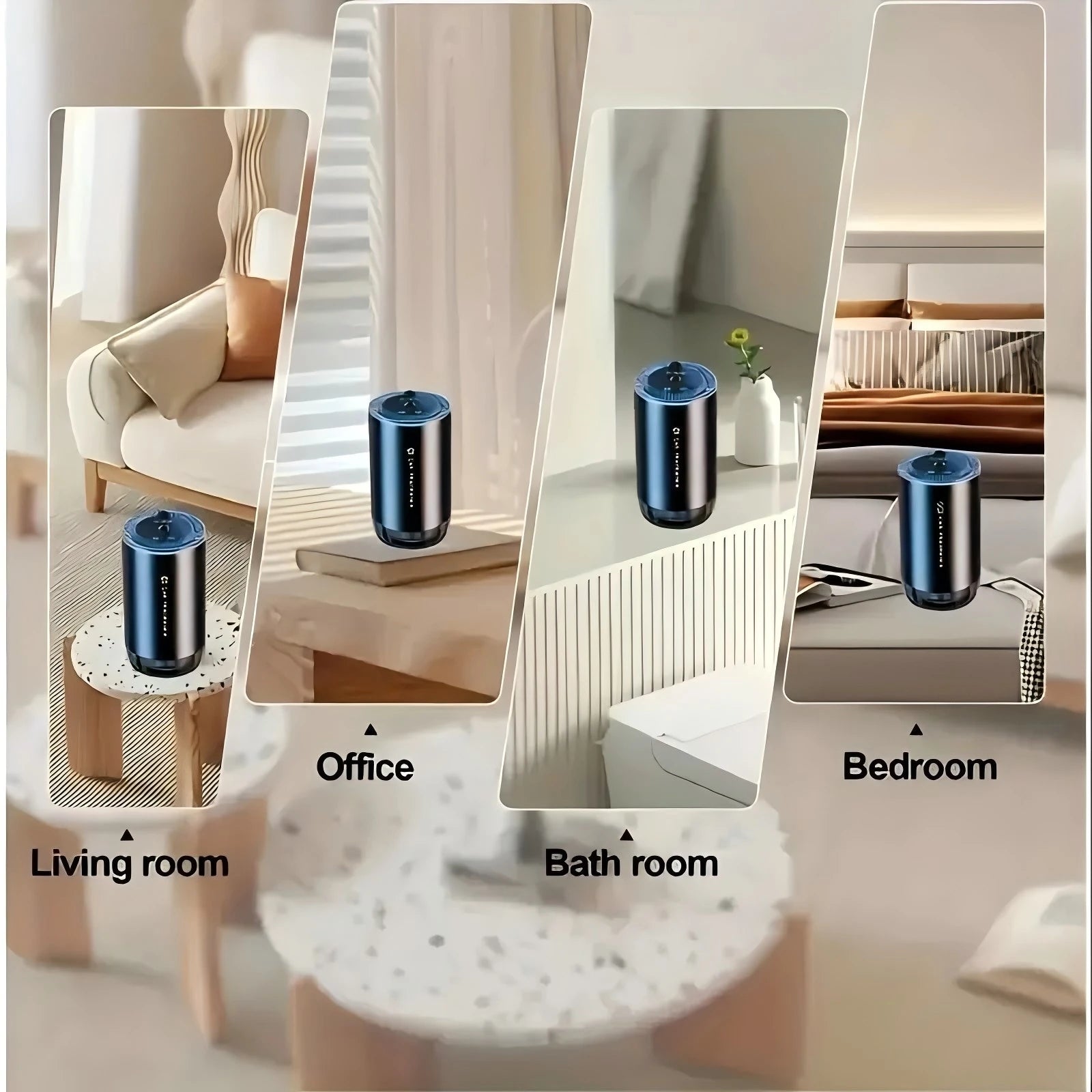 Smart Car Air Freshener with Projector Light - Car Star Top - USB Rechargeable Fragrance Diffuser - Adjustable Fragrance Intensi