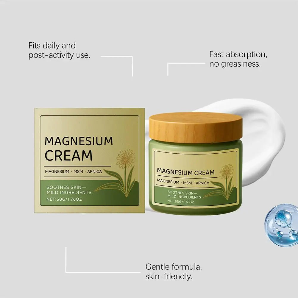 Magnesium Soothing Body Cream - Relieves Tension & Muscle Discomfort, Deep Moisturizing Joint Relief Cream for All Skin Types