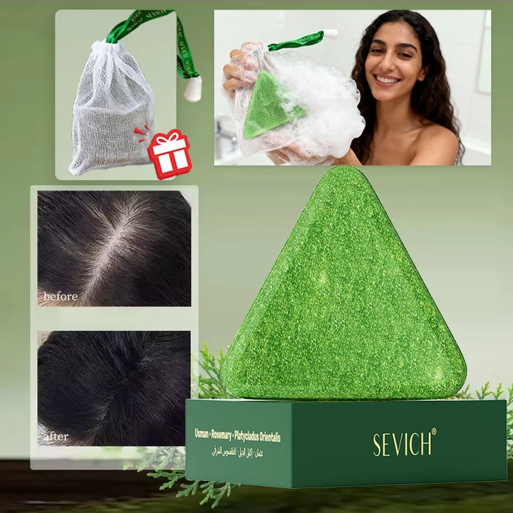 Usman Grass Handmade Soap Natural Herbal Shampoo Soap Hair Loss Treat Strengthens Roots Hair Growth Bar Controls Oil Hair Care