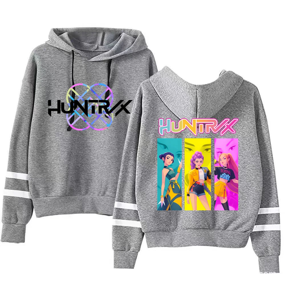 2025 Kpop Demon Hunter Hoodies Woman Anime Huntrix Graphic Hoodie 90s Casual Winter Long Sleeve Hooded Pullovers Shoujo Clothes