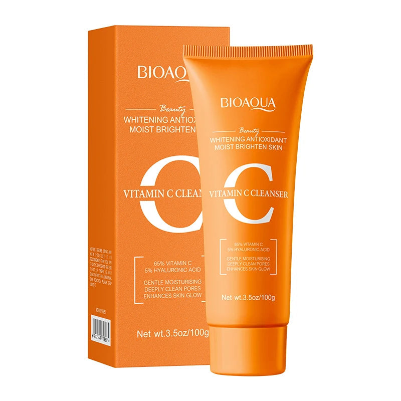 BIOAQUA Hyaluronic Acid Retinol Vitamin C Facial Cleanser Oil Control Moisturizing Face Wash Foam Face Cleanser Skin Care Halalzen