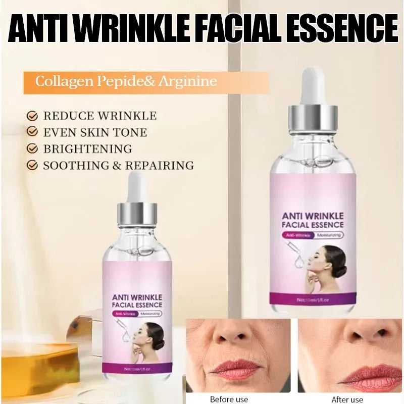 Instant Anti Wrinkle Effect Remove Facial Wrinkles Moisturizing Serum To Fine Lines Around The Eyes Crow's Feet Neck Wrinkle Halalzen