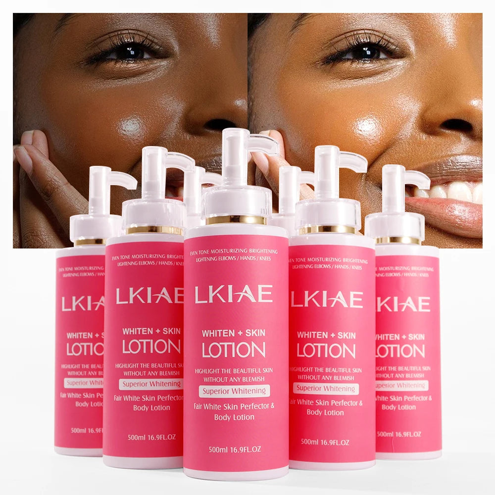 LKIAE Niacinamide Whitening Body Lotion, With Natural Rose Oil, Vitamin C, Moisturizing, Brighten, Even Skin Tone, 500ml
