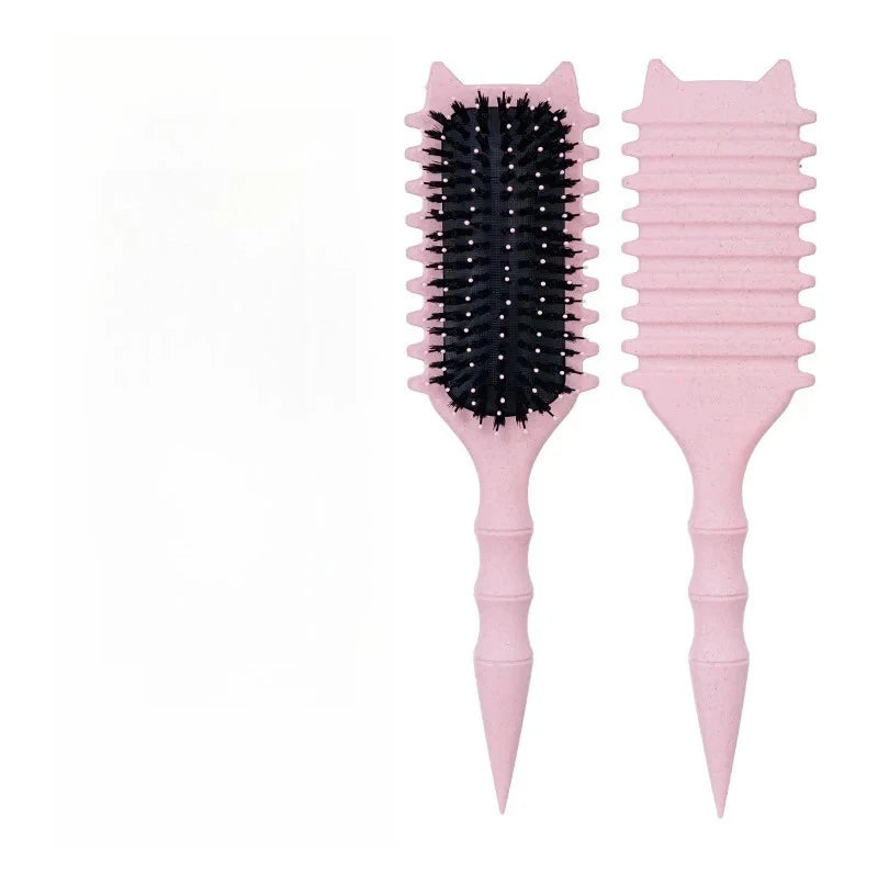 WANMEI Salon Styling Curly Hair Styling Brush Curl Hair Brush for Combing and Shaping  Curls Reduce Pulling Tools Halalzen