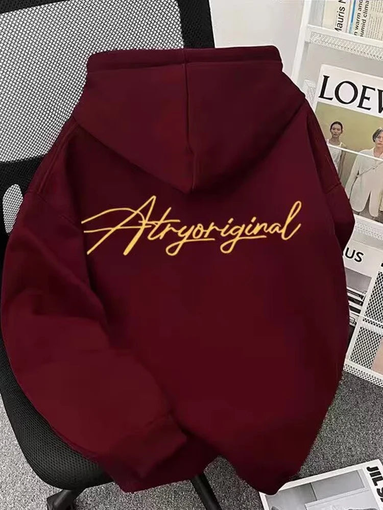 Autumn High Street Letter Printed Oversized Hoodies Man Harajuku Fashion Streetwear Pullover Hoody 2025 Y2K Hooded Sweatshirts