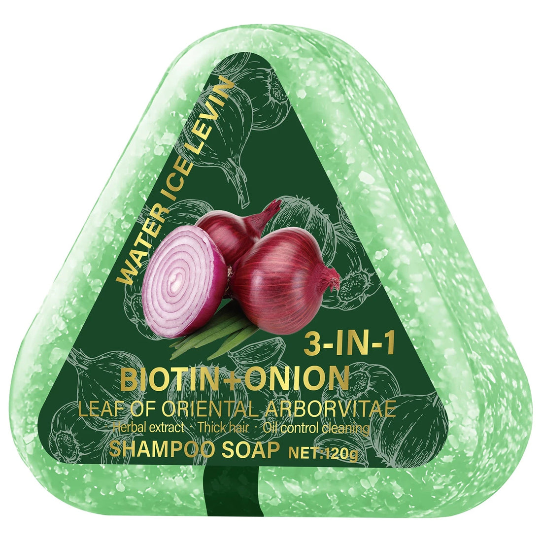 Biotin Onion Hair Soap. 3-in-1 Formula. Plant Extracts Deep Cleaning. Healthy Black Shine. Smooth Non-Stick Comb. 120g Net. Halalzen