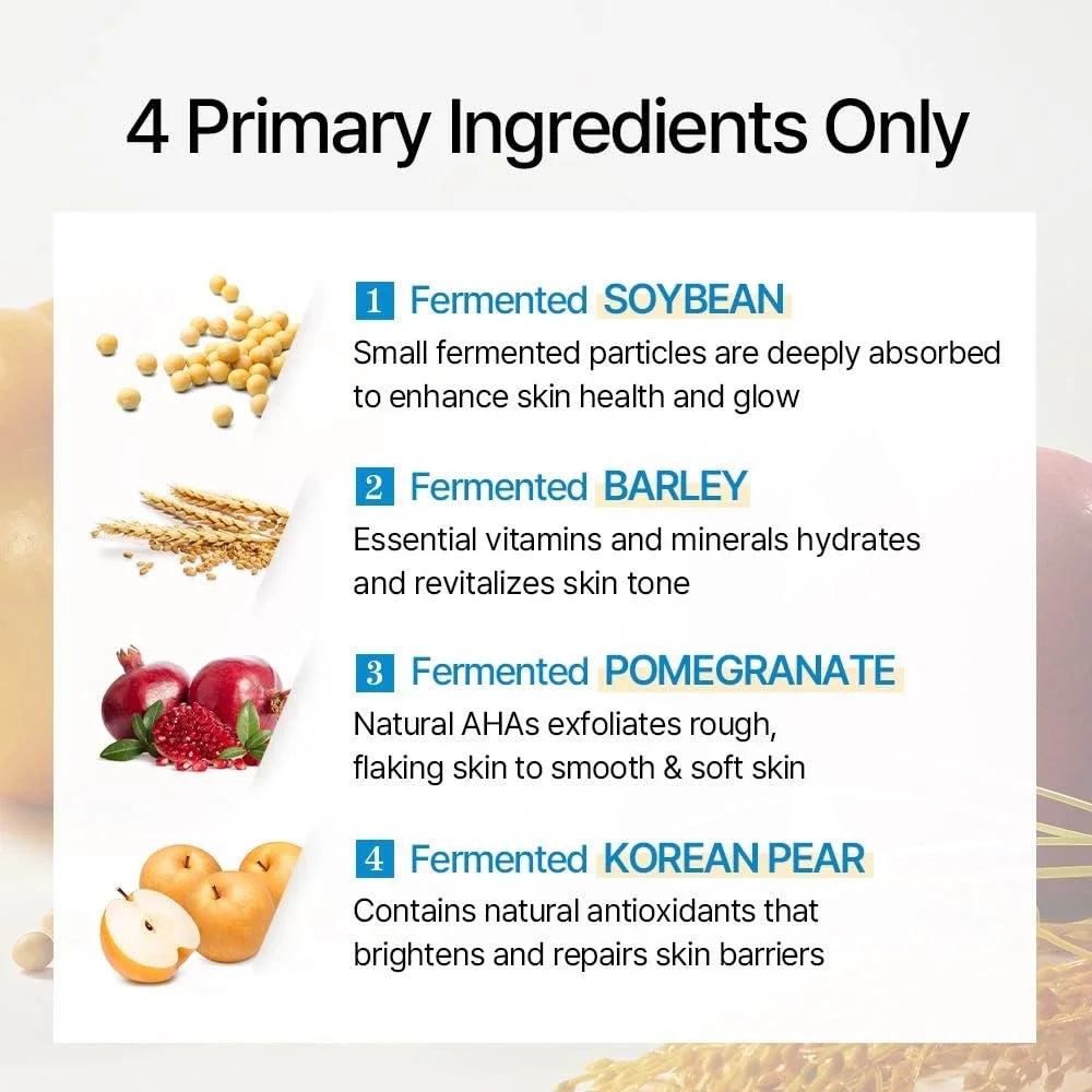 Korean Skin Care Mixsoon Glow Bean Essence,Hydrating Exfoliating Hyaluronic Acid Serum Facial Moisturizing Barrier Serum 50ml Halalzen