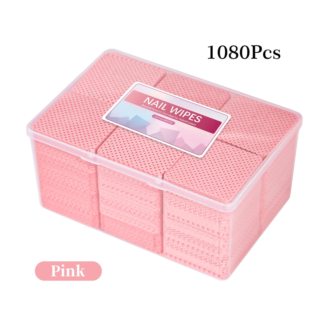 1080pcs Boxed Nail Art Lint-Free Eyelash Glue Wipes Paper Gel Polish Remover Clean Glue Cotton Pads Beauty Cleaning Tools