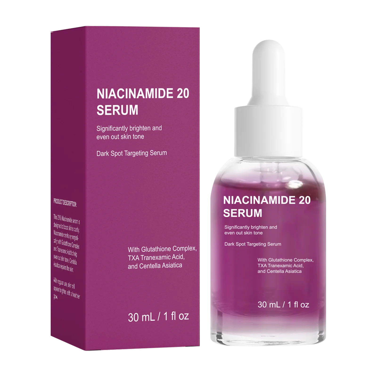 5in1 Rice Niacinamide VC Anti Aging Essence Brightening Fade Dark Spots Moisturizing Hydrating Glow Skin Care B3 Face Serum
