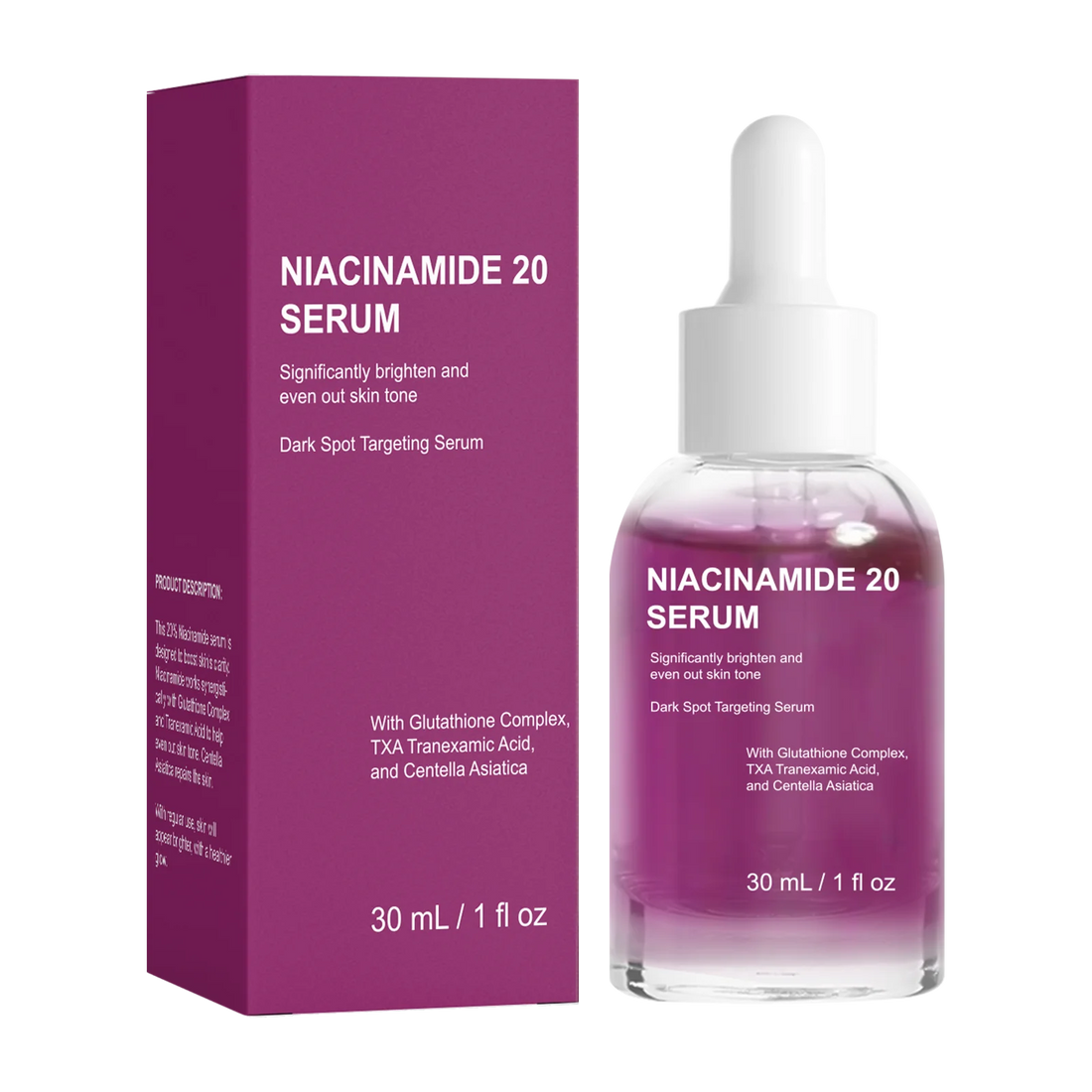 5in1 Rice Niacinamide VC Anti Aging Essence Brightening Fade Dark Spots Moisturizing Hydrating Glow Skin Care B3 Face Serum