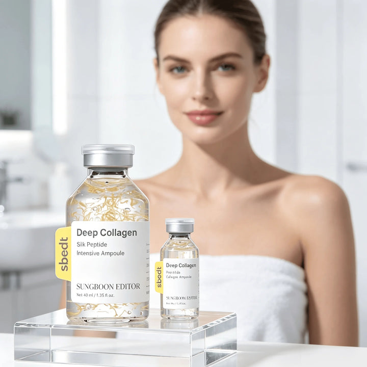 SUNGBOON EDITOR Deep Collagen Silk Peptide Intensive Ampoule 40ml AUTHENTIC, Collagen Silk‑Peptide Face Serum, Deep Hydration Anti‑Wrinkle Firming Facial Ampoule Essence for All Skin Types