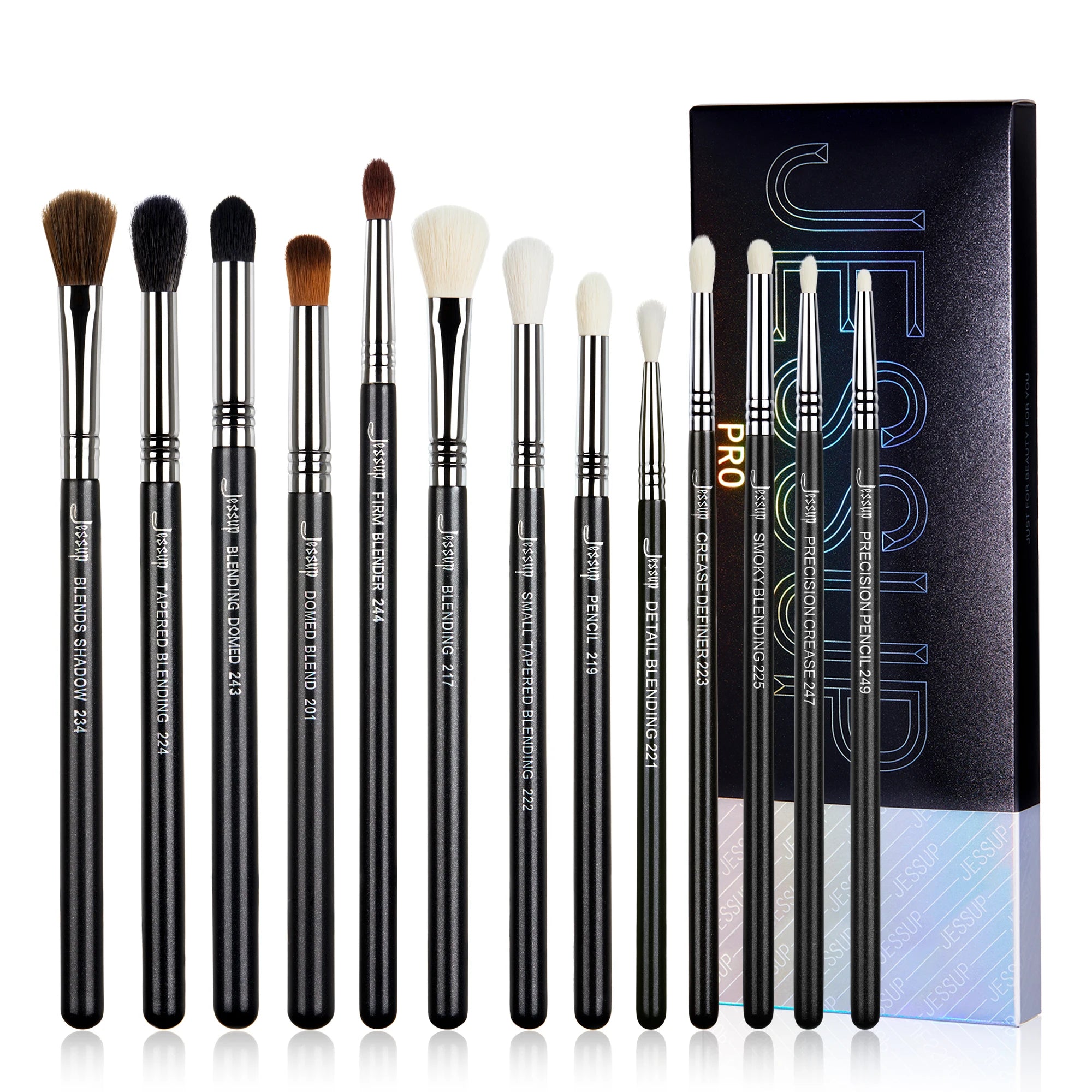 Jessup Eye Makeup Brushes Set,Professional Makeup Brush,Synthetic Eye Blending Brush Eyeshadow Brush Eyebrow Crease Shader T341