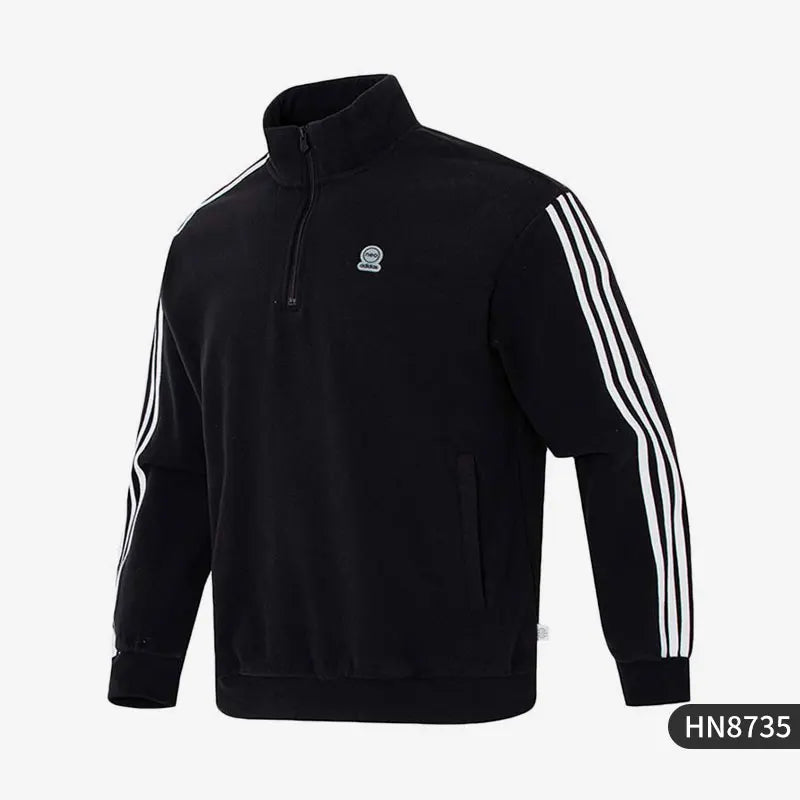 Adidas Official Genuine Neo Unisex Fleece Stand Collar Pullover Sweatshirt HN8735