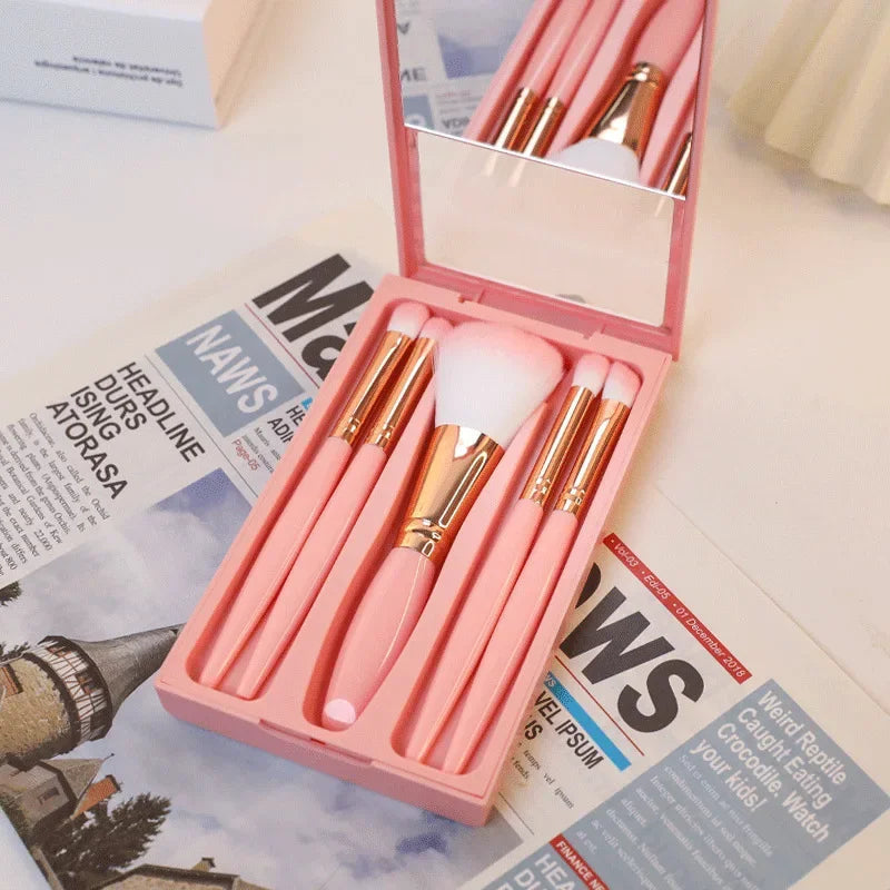 10pcs Mini Makeup Brush Set Powder Eyeshadow Foundation Blush Blender Concealer Beauty Makeup Tools Brush Professional Supplies Halalzen