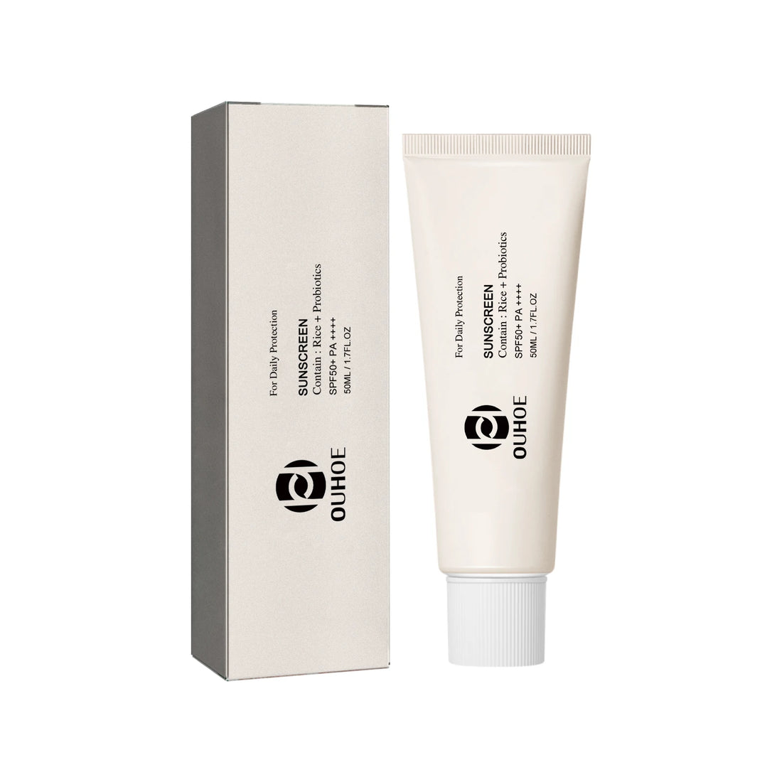SPF 50 Face Sunscreen Non Lightweight Rice Probiotic Brightening Greasy UV Protection Moisturizing Cream for Sensitive Skin
