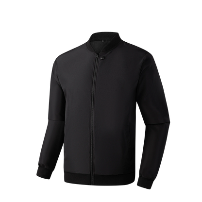 2025 Spring and Autumn New Baseball Collar Short Loose Solid Color Jacket Men's Business Casual Thin Coat Trend