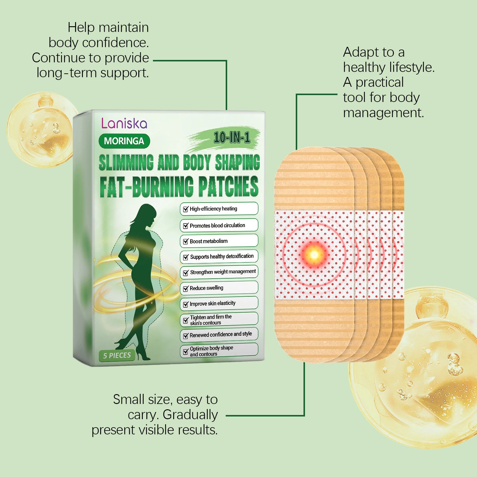 Body Care Patch - Infused with Hydrating Ingredients, Gently Moisturizes & Nourishes Skin, Daily Body Care Patch