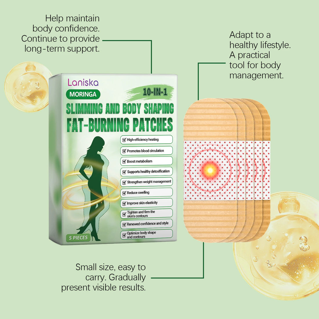 Body Care Patch - Infused with Hydrating Ingredients, Gently Moisturizes & Nourishes Skin, Daily Body Care Patch
