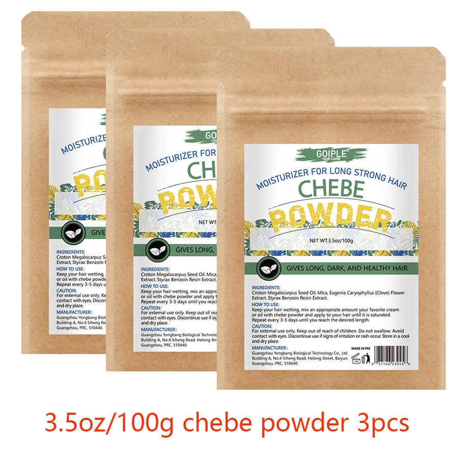 GOIPLE Chebe Powder-Contains Natural Ingredients Promotes Strong and Healthy Hair Strengthens & Thickens Formulated for Dry Hair Halalzen