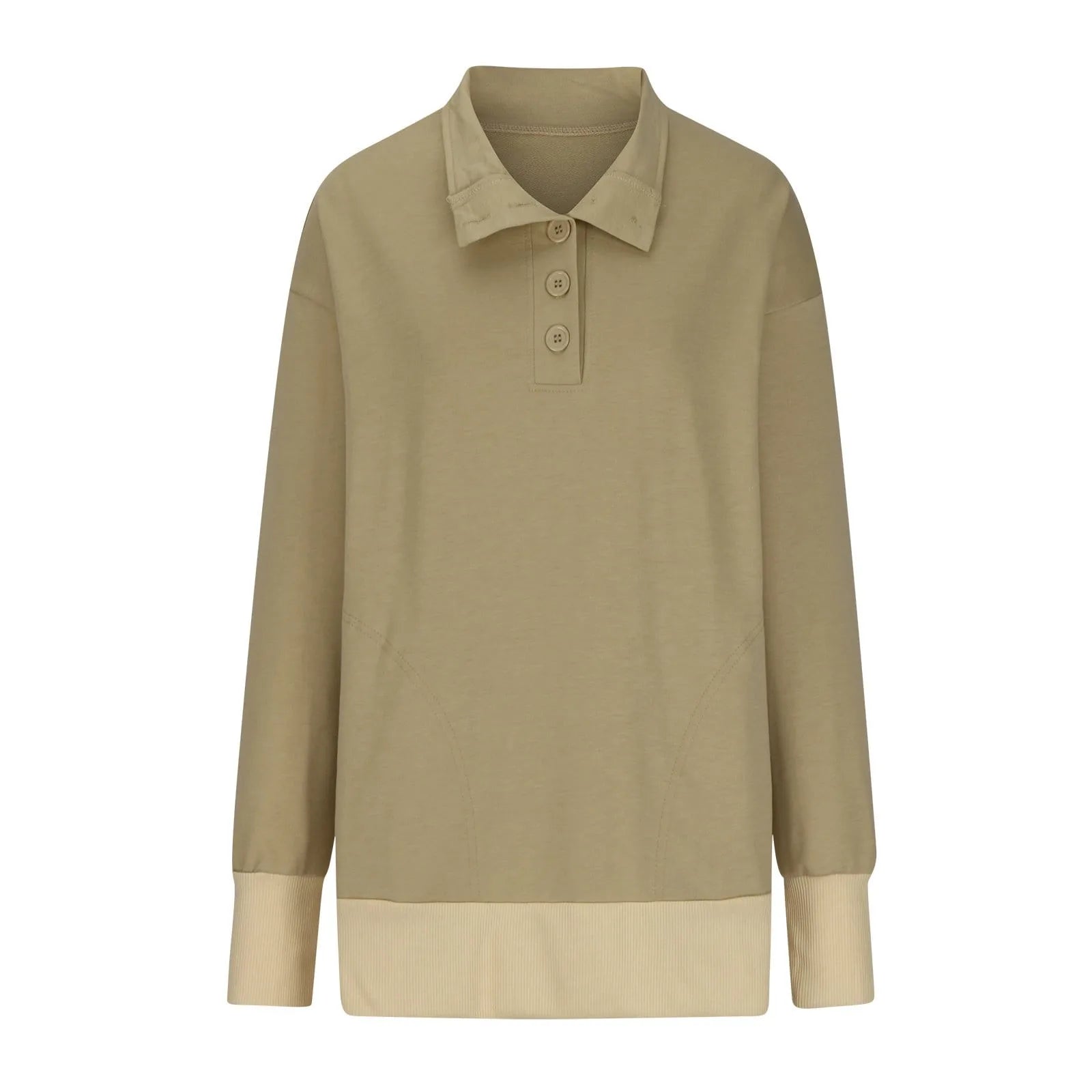 Hoodies Y2k Women Fashion Solid Color Long Sleeve Button Pocket Crease Sweatshirt Top Sudaderas De Mujer