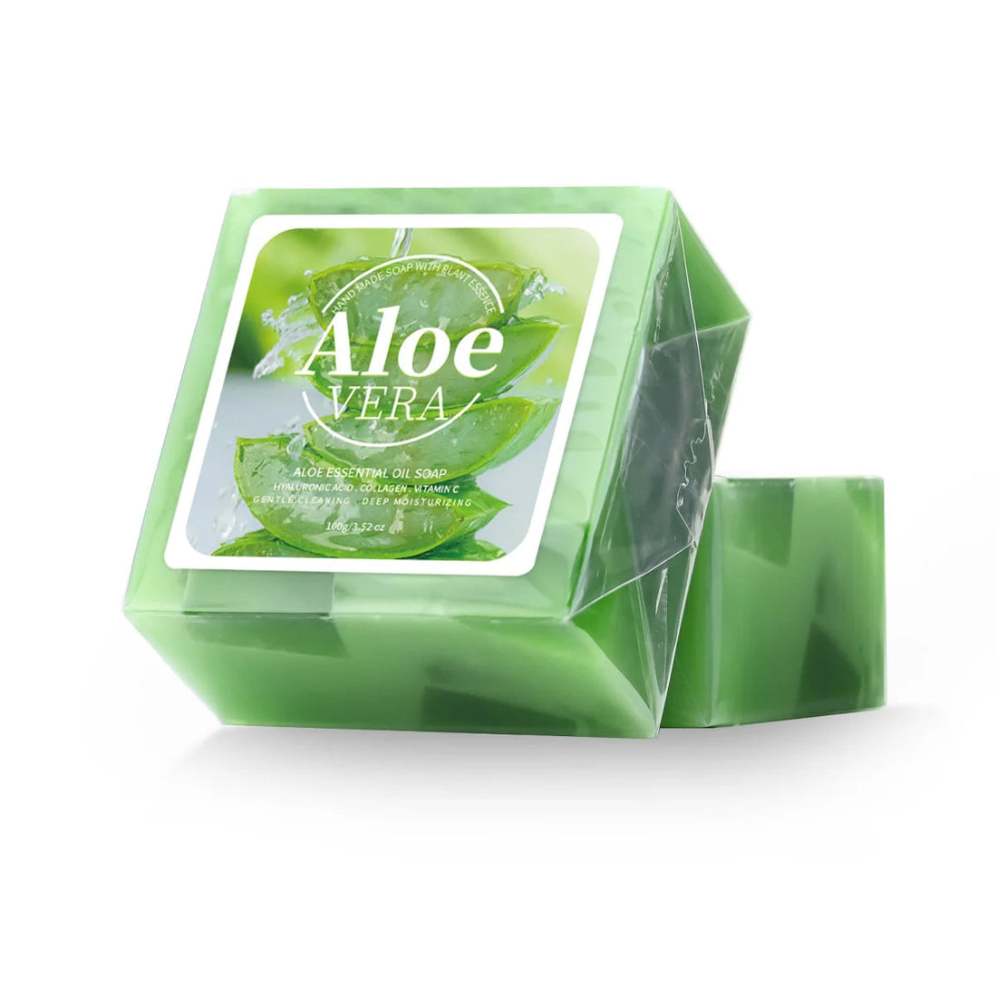 100g B+Aloe Olive Oil Soap Herbal Glycerin Natural Soap Handmade Skin Deep Cleaning Whitening Solid Soap Halalzen