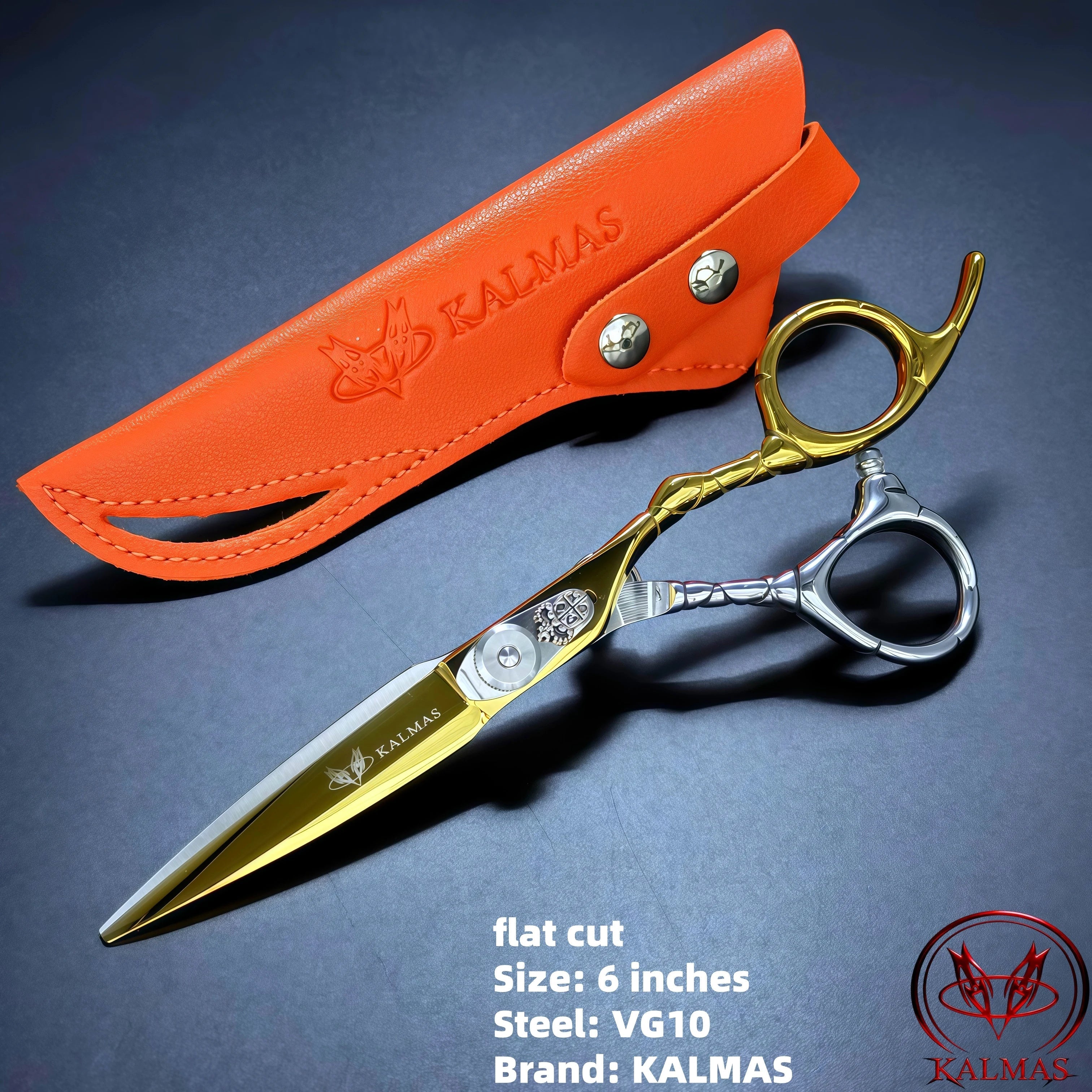 KALMAS Professional Hairdressing Scissors Set - Thinning Flat Tooth Scissors for Home Hair Cutting Styling Tools Halalzen