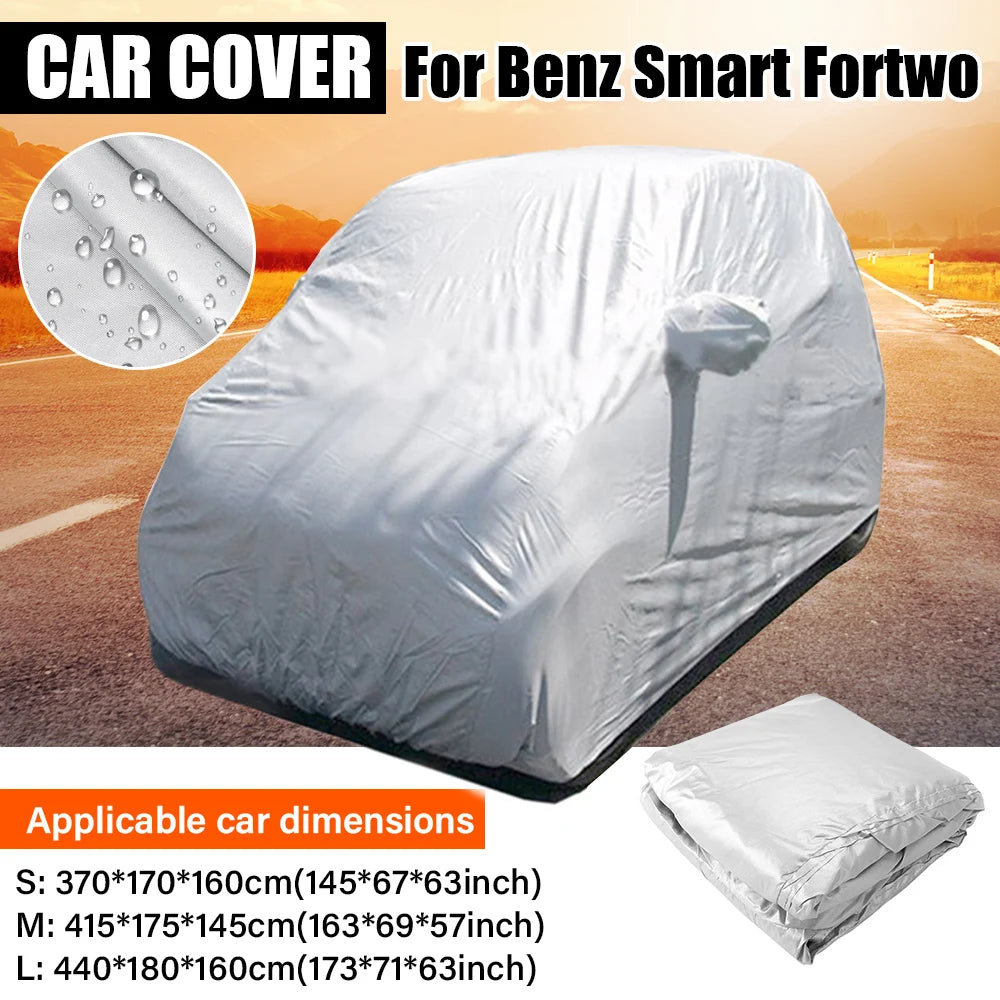 Car Cover Sun UV Protection Car Body Sun Rain Dustproof Waterproof Cover S/M/L/XL/XXL Car Covers Smart Outdoor Full Universal