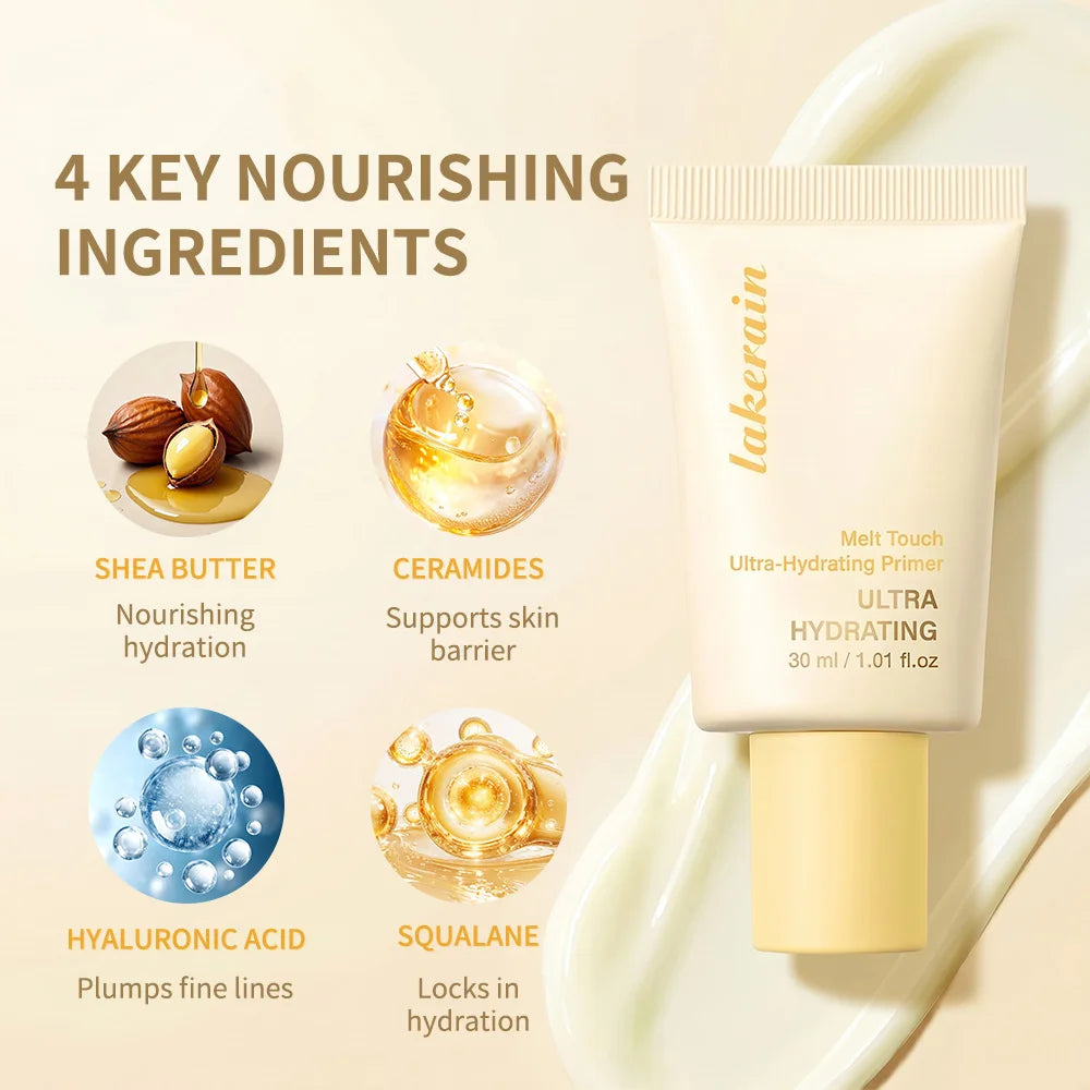 DANCHEL Butter Hydrating Primer Melting Texture Long‑last Moisture Blur Pores Nourishing Base For Dry Combination Skin