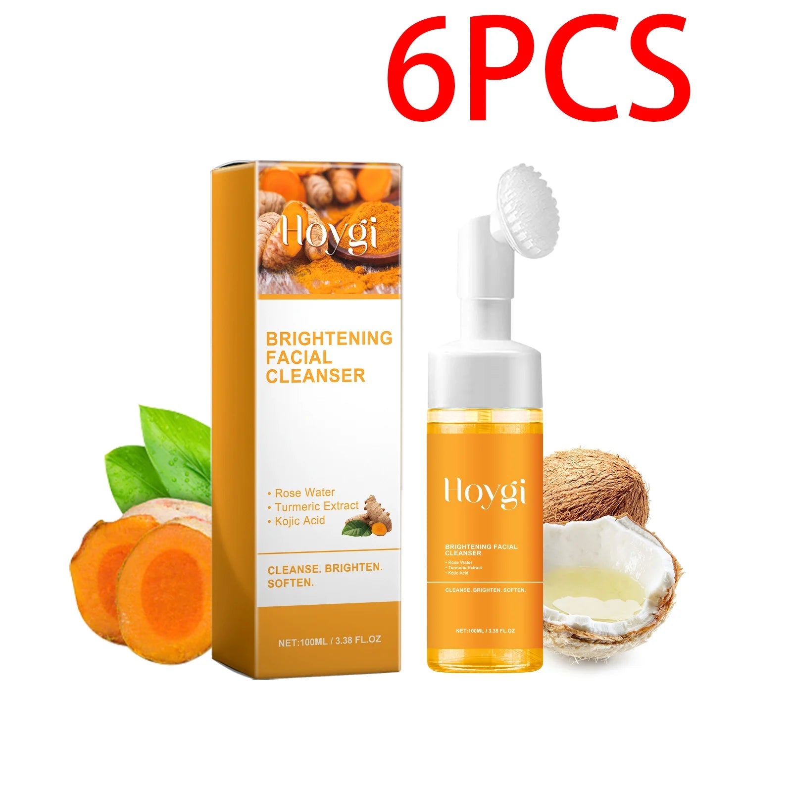 Turmeric Cleanser Face Wash Kojic Acid Exfoliating Deeply Cleanses Skin Maintains Water Oil Balance Remove Dirt Oil Control Halalzen