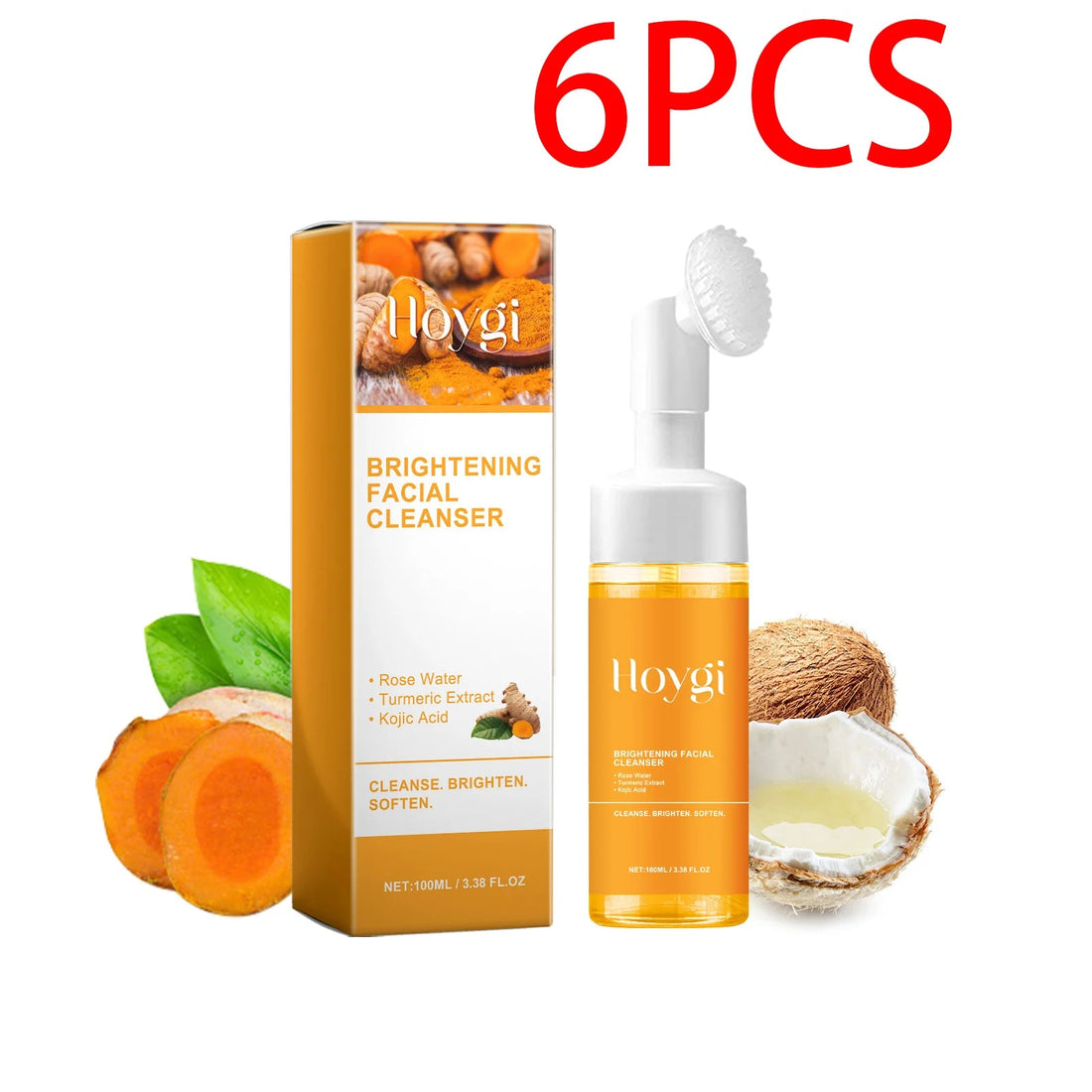 Turmeric Cleanser Face Wash Kojic Acid Exfoliating Deeply Cleanses Skin Maintains Water Oil Balance Remove Dirt Oil Control Halalzen
