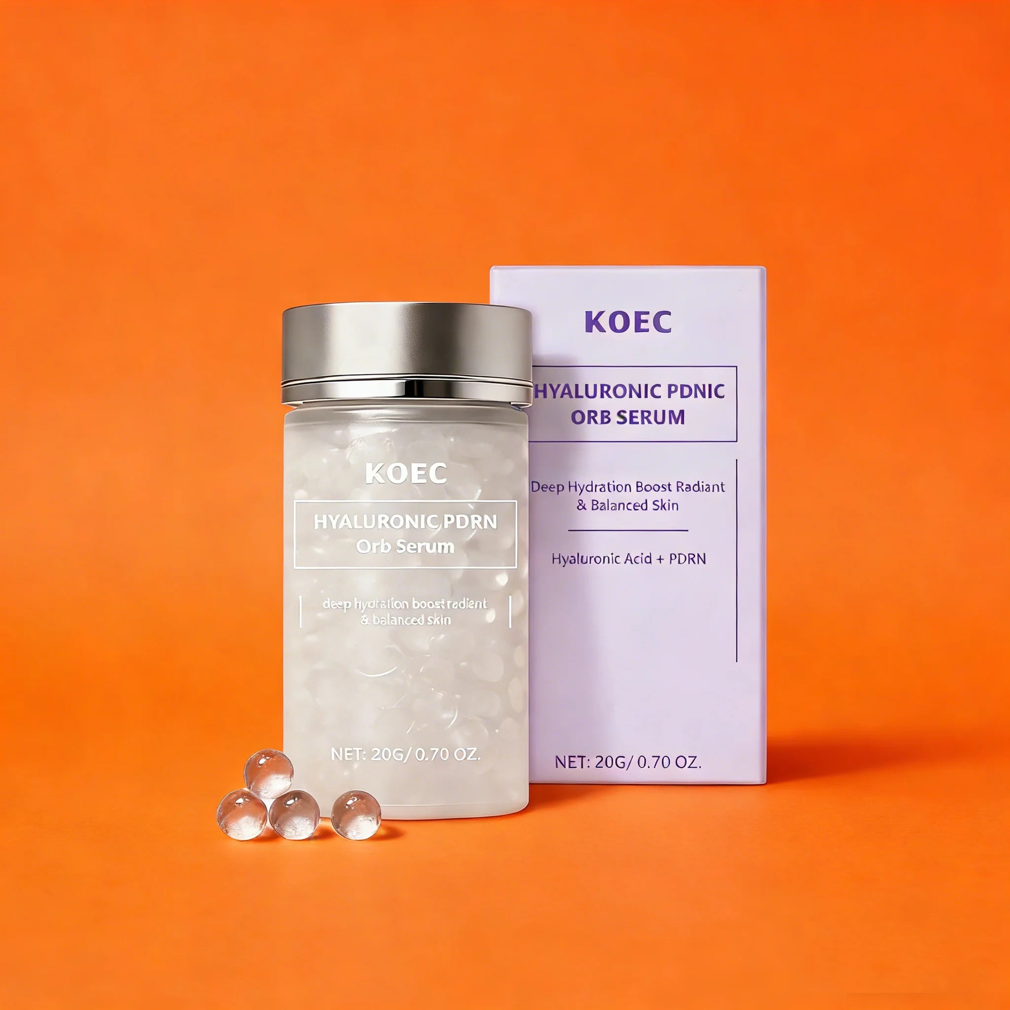 30,000 ppm Hyaluronic PDRN Orb Serum Salmon Spherical Particle Essence Bursting Hydration for Skin Repair Halalzen
