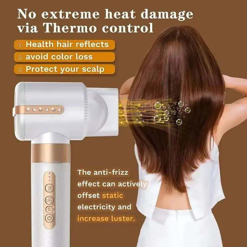 7 in 1 Hair dryer Professional Negative Ion curling Iron Hair Straightener Brushless Motor High Speed Hair Dryer Hot Comb Set Halalzen
