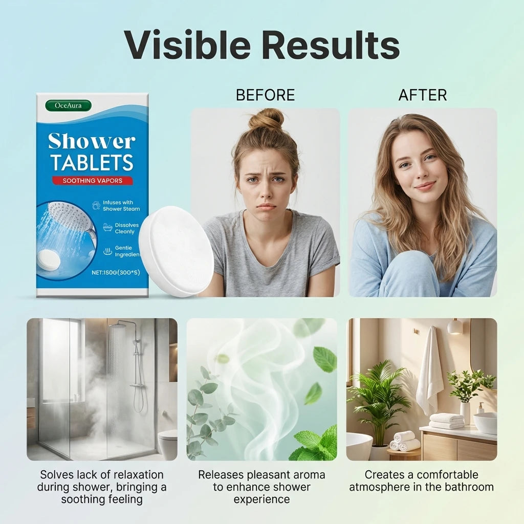 Shower Steame Tablets For Skin Hydrating Stress Relief Aromatherapy Long Lasting Fragrance Gifts For Her Self Care Spa Moisturiz Halalzen