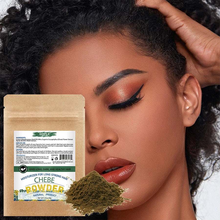 Natural Chebe Powder Moisturizing Strong Nourishing Scalp Anti Hair Loss Repair Hair Break Split End Hair-Care Product for Women
