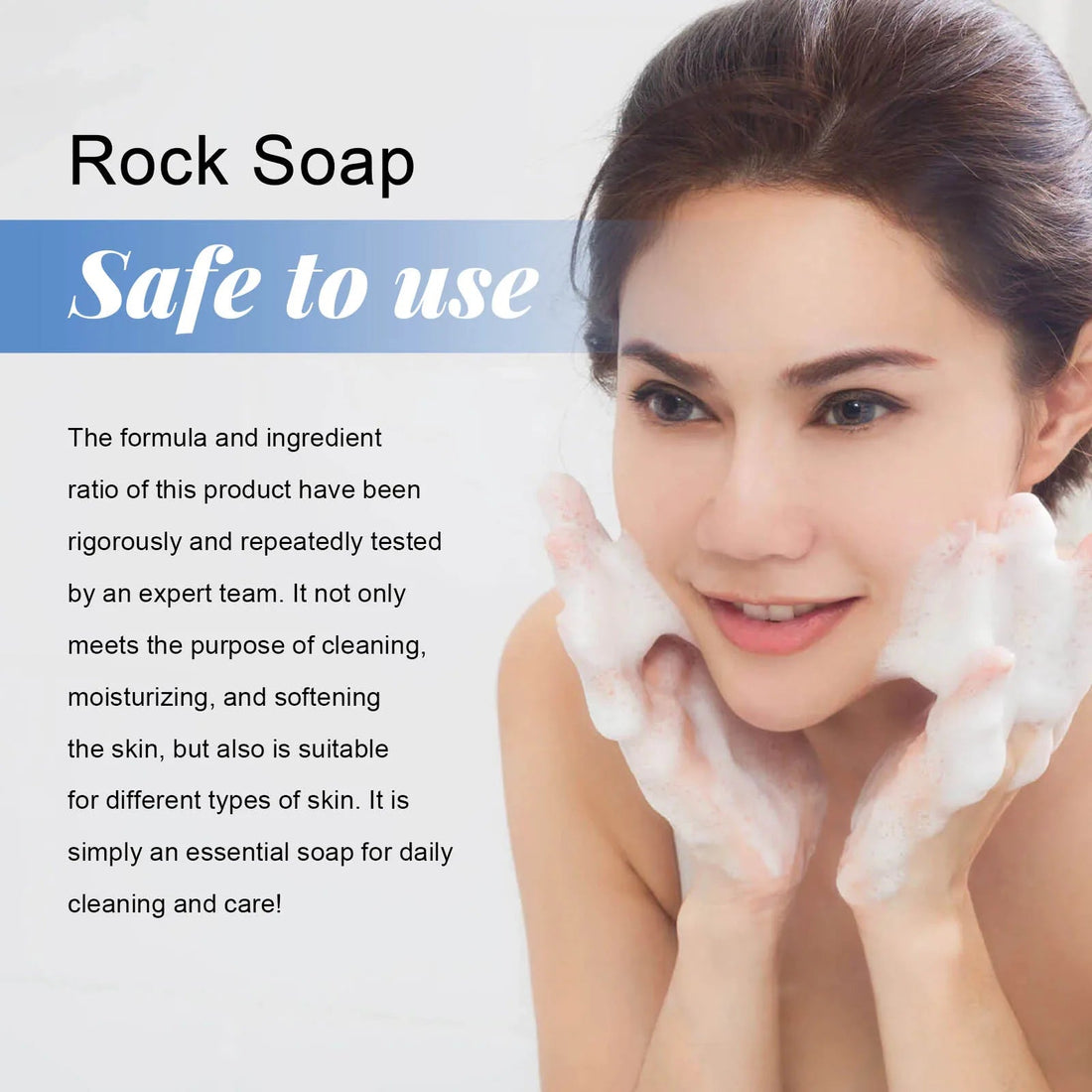 100g Rock Crystal Bath Soap Gentle Cleansing Moisturizing Body Bar For All Skin Types Multi-Purpose Hand Face Wash Gift Set Halalzen