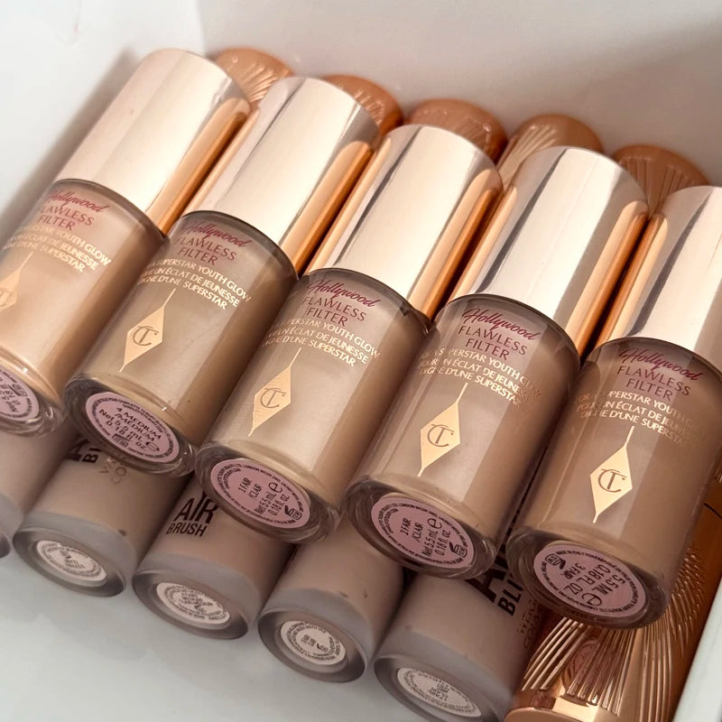 Charlotte Tilbury Airbrush Flawless Blur&beautiful Skin Radiant Concealer Unreal Skin Sheer Glow Tint Hydrating Foundation Stick