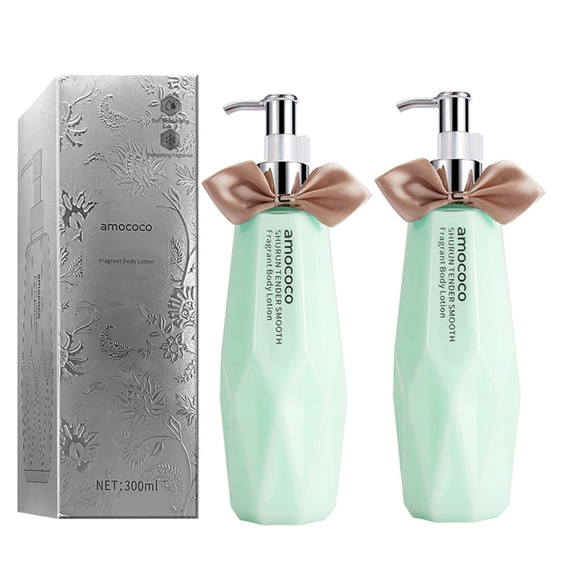 Amococo 2pcs Moisturizing Body Lotion 300ml Each Fragrance Body Lotion for Women Hydrating Smooth Skin Care Lotion Daily Body Moisturizer