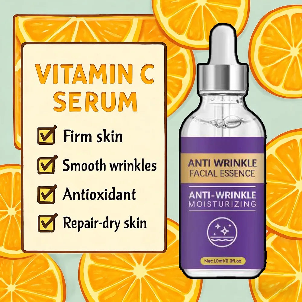 Vitamin C Wrinkle Remover Face Serum: Lifts & Firms, Fades Fine Lines, Brightens & Nourishes Halalzen