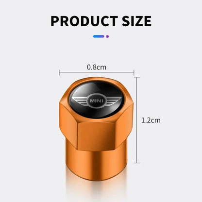 4Pcs Metal Car Wheel Tire Air Valve Caps Stem Covers For BMW Mini Cooper Countryman Clubman R55 R56 R60 F54 JCW F55 Accessories