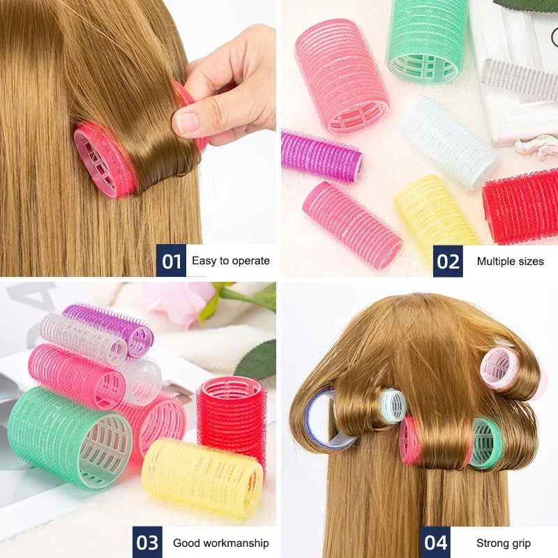 Hair Rollers Self Grip Hook Hair Curlers Heatless Roller Salon Dressing Curlers Jumbo Size Sticky Hair Styling Tools Halalzen
