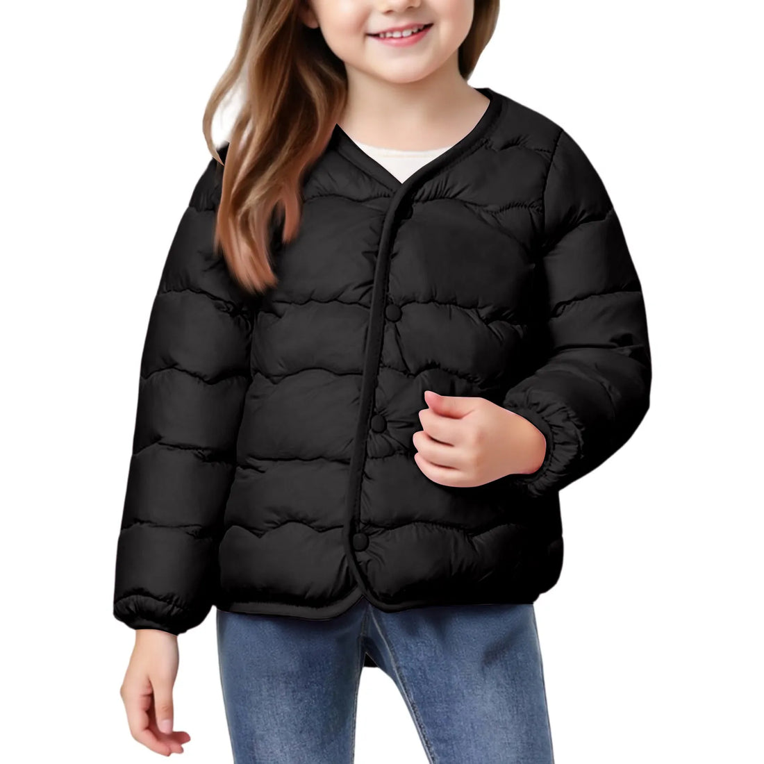 Girls' Jacket - Quilted Winter Coat For Kids