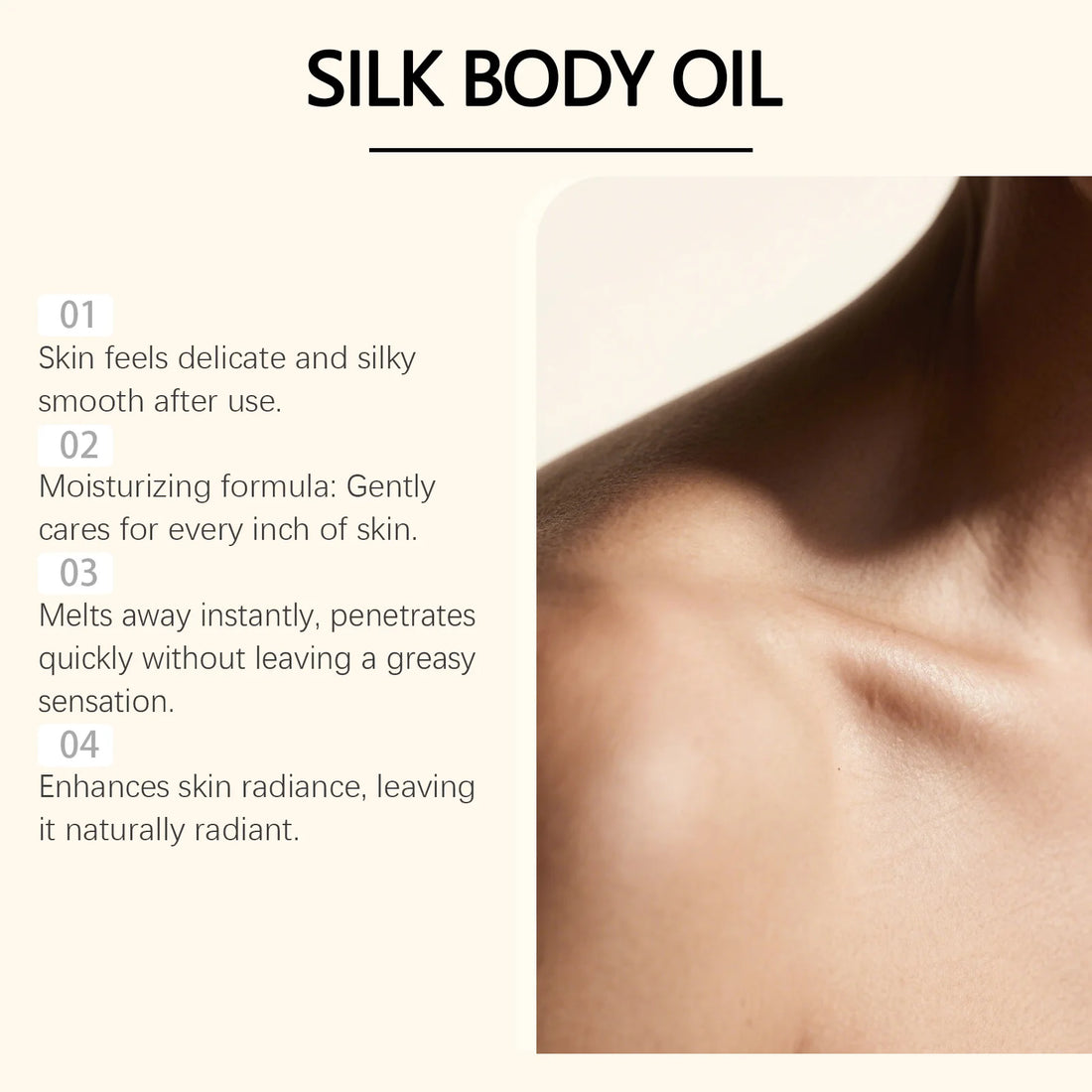 Improved Dry Silk Softening Body Oil Exfoliating Refreshing Moisturizing Non-Greasy Skin-Friendly Soft Easily Absorbed Body Oil