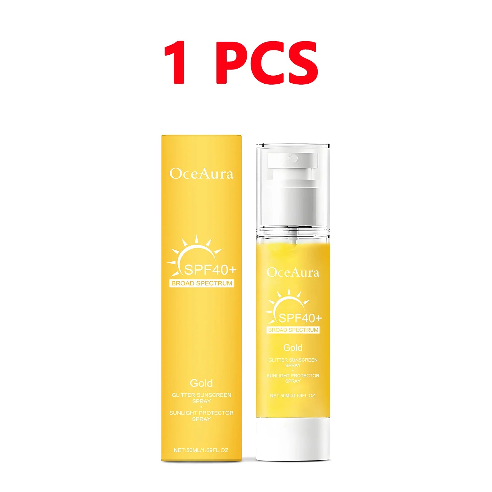 Facial Shiny Protection Sunscreen Spray SPF40+ Non-Sticky UV Isolation Anti-Oxidation Moisturizing Body Sunblock for Face Skin