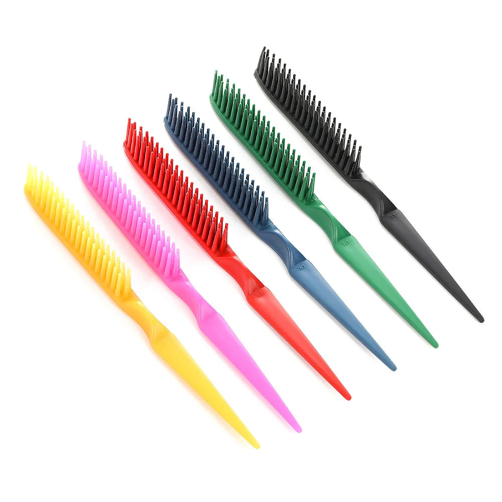 3 Rows Detangling Comb Curly Defining Hairdressing Hair Styling Brush Anti-static Comb Hairbrush Professional Barber Salon Tools